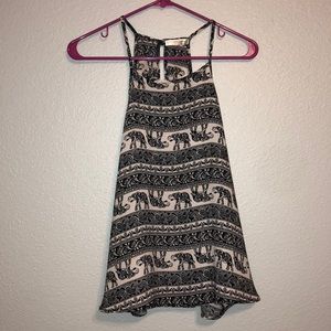 Elephant patterned tank